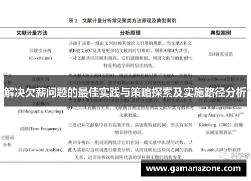 解决欠薪问题的最佳实践与策略探索及实施路径分析