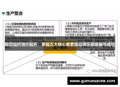斯坦福桥组织解析：掌握五大核心要素推动俱乐部发展与成功
